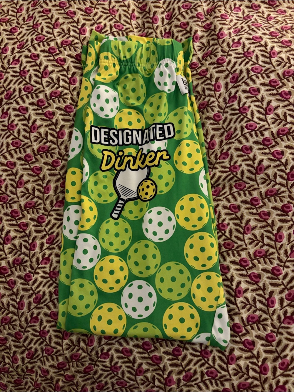 Designated Dinker Pickleball Pants - Green & Yellow